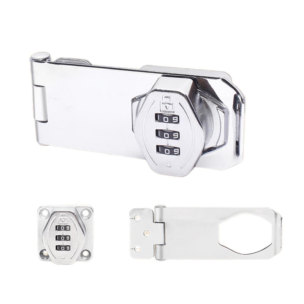 Multipurpose Without Key Bifold Door Lock Combination Twist Knob Hasp Latches for Cabinet and Closet Double Door