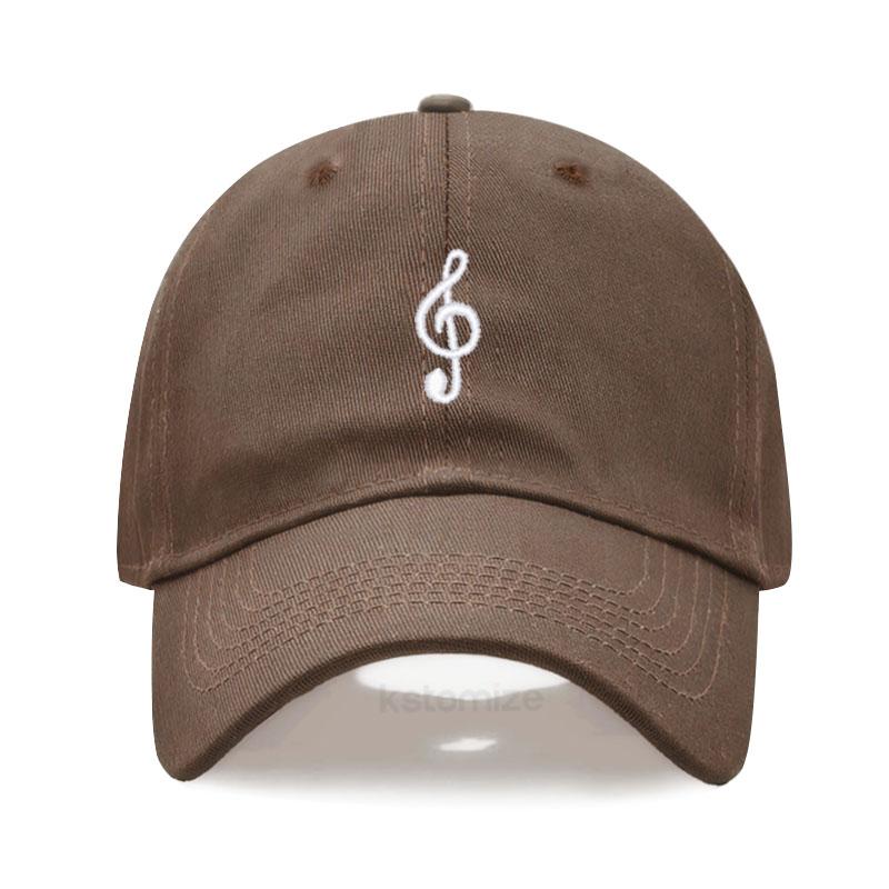 Unisex Soft Cotton Dad Hat Musical Note Embroidery Baseball Cap For Women Men Adjustable Unisex Casual Sports Caps