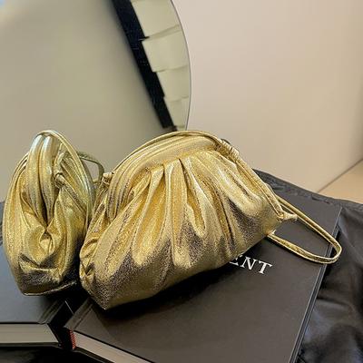Kadınlar için Bling Akşam Çantaları Lüks Tasarımcı Çantalar Altın Lazer Omuz Askılı Çantalar Akşam Yemeği Partisi El Çantası
