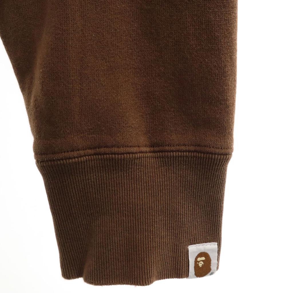 A BATHING APE made in Japan Long sleeve sweat trainer S Brown Women Used