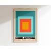 Mid Century Bauhaus Poster Geometric Wall Art Canvas Prints Living Room Bedroom Bright Colourful Artwork for Home Decor