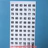Güzellik Ürünleri için 1-180 Numaralı Şeffaf Etiketler