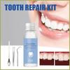 Tooth Repair Kit, Filling Repair Kit Dental, 30ml Dental Adhesive for Tooth Repair, Tooth Replacement Kit for Missing Teeth Broken Tooth Filler (3+1pc