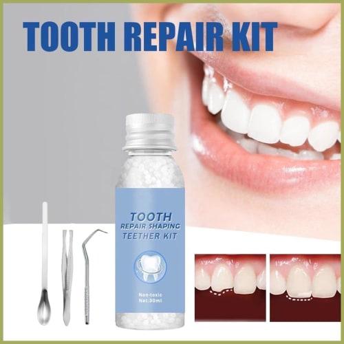 Tooth Repair Kit, Filling Repair Kit Dental, 30ml Dental Adhesive for Tooth Repair, Tooth Replacement Kit for Missing Teeth Broken Tooth Filler (3+1pc