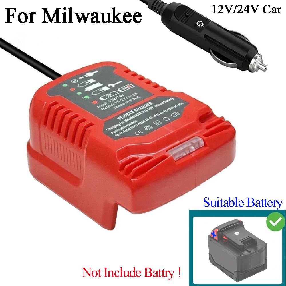 Power Tool Parts For Makita For DeWalt For Bosch For Milwaukee For Einhell For Hitachi Lithium Battery Car Charger For HIKOKI