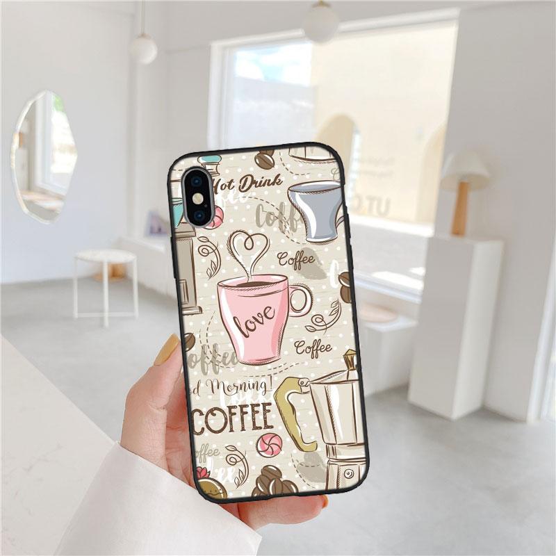 PP20 Coffee Time Phone Case for Samsung Galaxy A11 A12 A13 A15 A52S A53 A55 A56 A70 A71 A72 A73 F06 F16 F56 S10 Plus S10e
