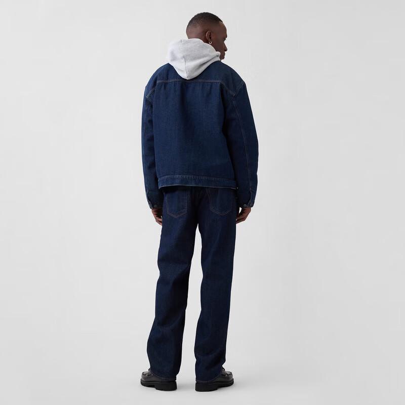 GAP Men's 833682 Washed Loose Straight-Leg Denim Jeans