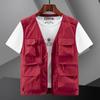Vest Herre Middelaldrende japansk og koreansk ermeløs sommersportvest Utendørs fritid Multi-bag Hurtigtørkende vest