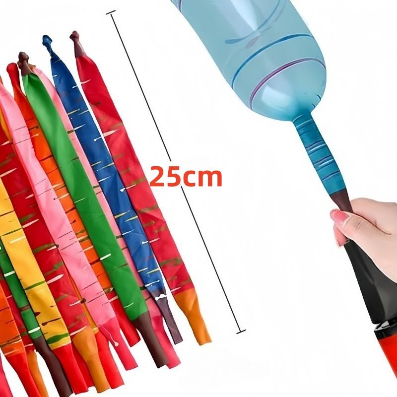 98pcs Long Latex Rocket Balloons Mixed Colors Flying Squeaking Birthday Party Decoration Classic Balloon Toy