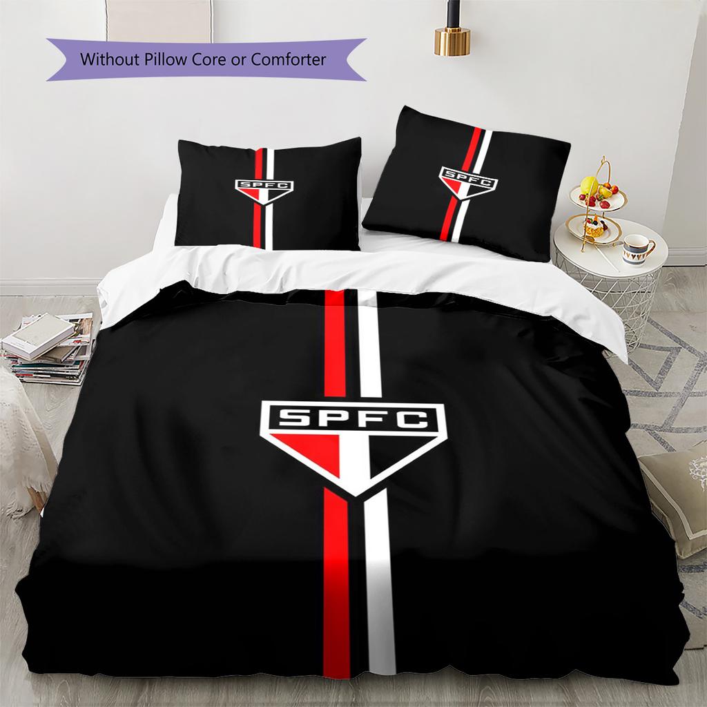 São Paulo Pattern Bedding Set Quilt Cover Pillowcase Home Decor Gift (1 * duvet cover + 2 * pillowcase, without core)