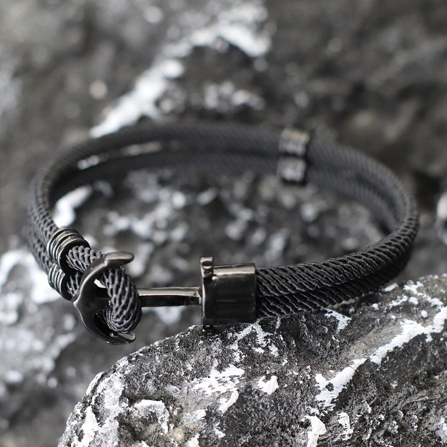 Noter Unique Mens String Bracelet Grade A 4mm Rope Nautical Anchor Braclet Pulseria Hombre Perfect Gift For Him Heren Armbanden
