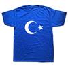 Turkish Flag Fashion Print T-shirt Summer Men's Casual Short-sleeved T-shirt Trendy Street Casual Shortsleeved Shirt