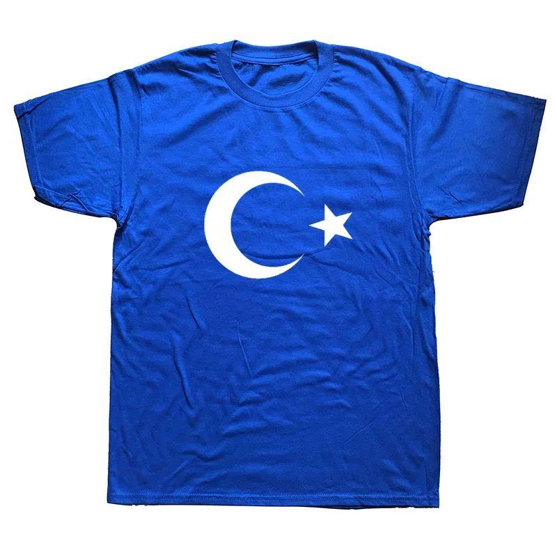 Turkish Flag Fashion Print T-shirt Summer Men's Casual Short-sleeved T-shirt Trendy Street Casual Shortsleeved Shirt