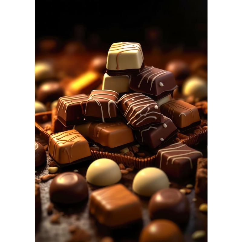 

Ягоды Шоколад Сладкий Десерт Торт Кухня Еда Постер Холст Живопись И Принт Настенное Искусство Картина для Декора Ресторана Пекарни 21cm×30cm NoFrame