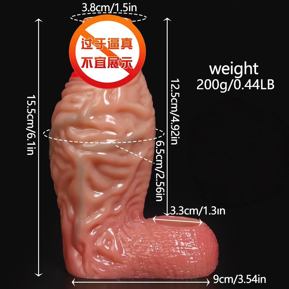 Obcy Dorosły Kurczak Pokrowiec na Penisa Kurczaka Męski Wzrost i Pogrubienie Silikonowy Sztuczny Penis Produkty Seksualne