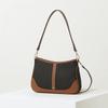 Brown Barnet Pattern Leather Combination Small Shoulder Bag Dcba1f864