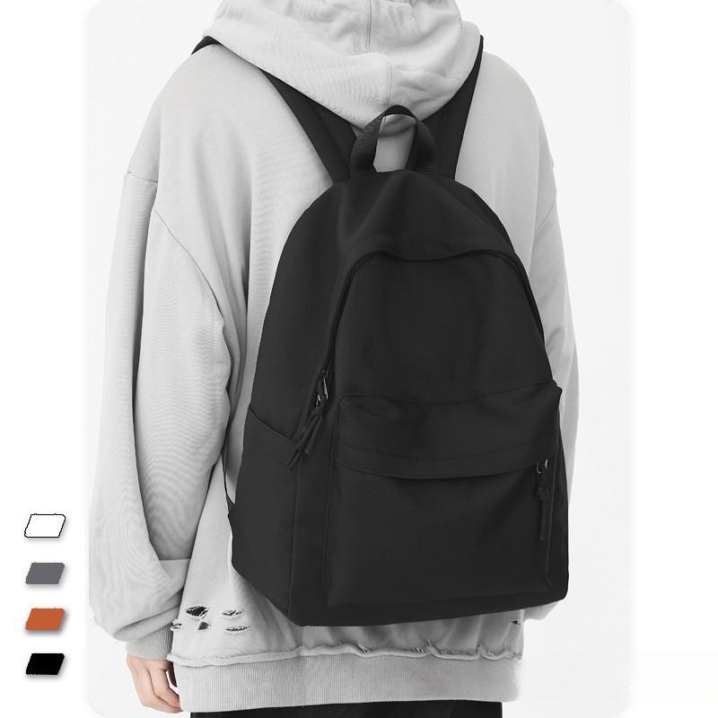 Schwarzer Rucksack für männliche College-Studenten Einfacher Herren-Rucksack Rucksack für Mittel- und Oberstufenschüler Damen-Rucksack