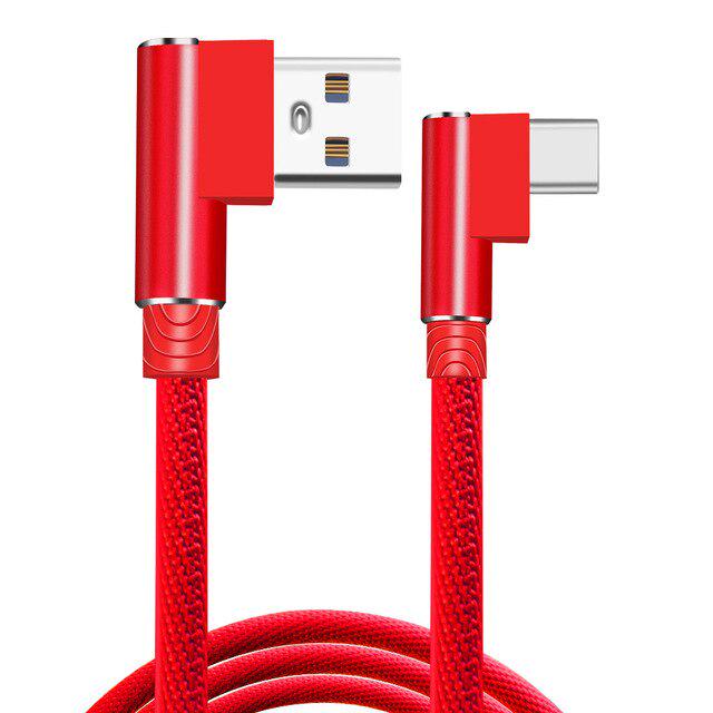 3a Usb Type C 90 Degree Usb C Cable For Xiaomi Mi 9t Redmi note9S 10PRO Oneplus OPPO Samsung Galaxy S22 S21 S20 NOTE20 Usb-c Fast Charging Data Cable