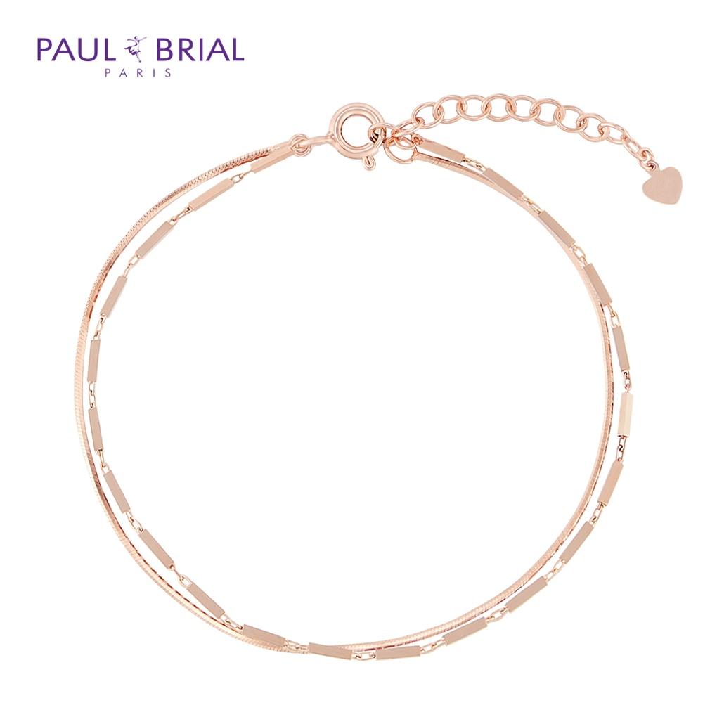 

PAULBRIAL [SILVER] PYSB0154 (PG) Square Bar Double Row Bracelet