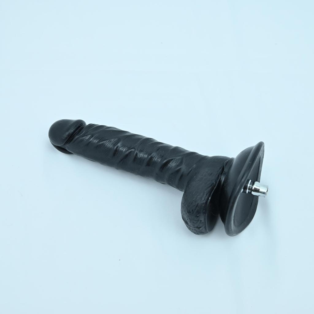 Sex Machine Attachment ROUGH BEAST 8.27" Black/Flesh Dildo for Masturbation Machine