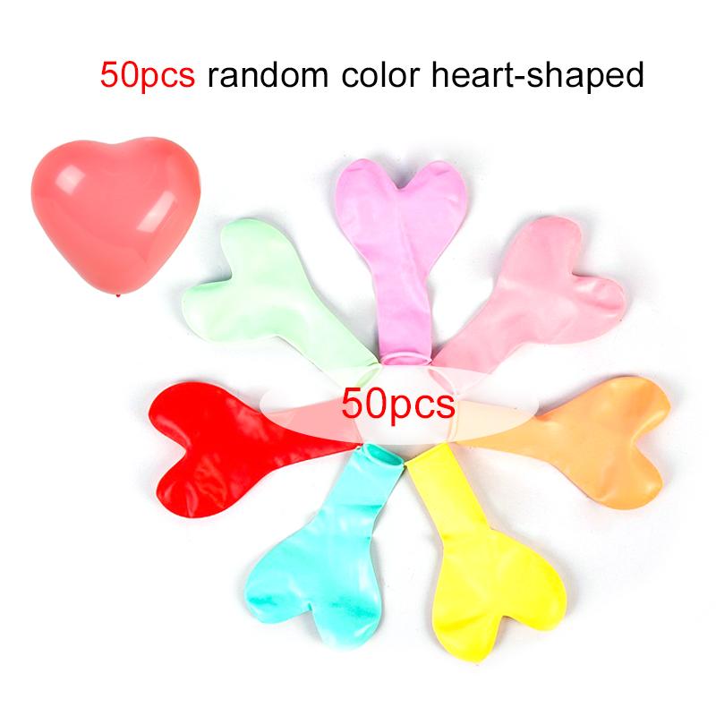 Elastic Latex Balloon Long Strip Heart-shaped Rainbow Design Bright Color Home Decoration Wedding Ornaments Inflator TMZ