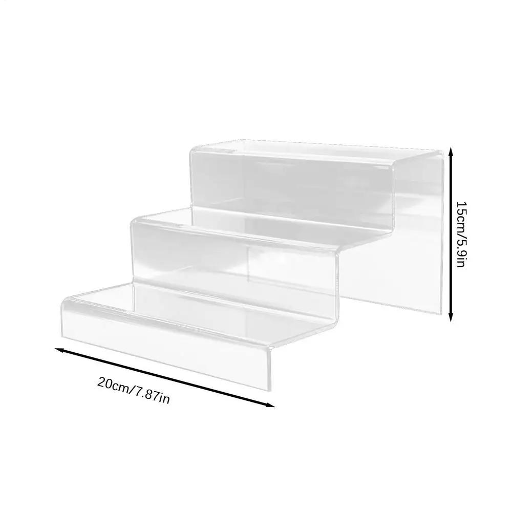 2/3 Steps Ladder Acrylic Display Stand Action Figures Toy Model Stand Riser Clear strong Shoes Display Stand Shelf Home Decor