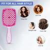 Brosse à cheveux démêlante à paillettes, peigne de massage, peigne pour cheveux emmêlés, brosses creuses pour cheveux bouclés et mouillés, peignes de salon DIY, outil de coiffure