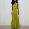 European and American Women's Clothing Spring and Autumn New Dresses Hanging Neck Backless Swinging Sleeveless Banquet Dress Dress