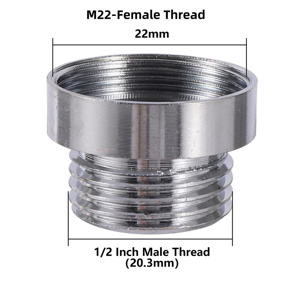 Water Faucet Adapter 1/2'' 3/4'' To M18 M22 M24 Thread Connector Faucet Coupler Water-Tap Joint Fitting For Gardening Irrigation