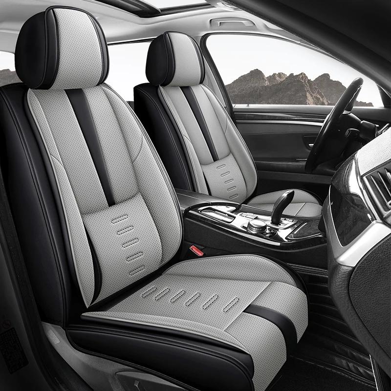 Minimalist Fixed Lumbar Support Car Seat Cover – Single Front Seat, Premium Wear-Resistant PU Leather, Universal Fit