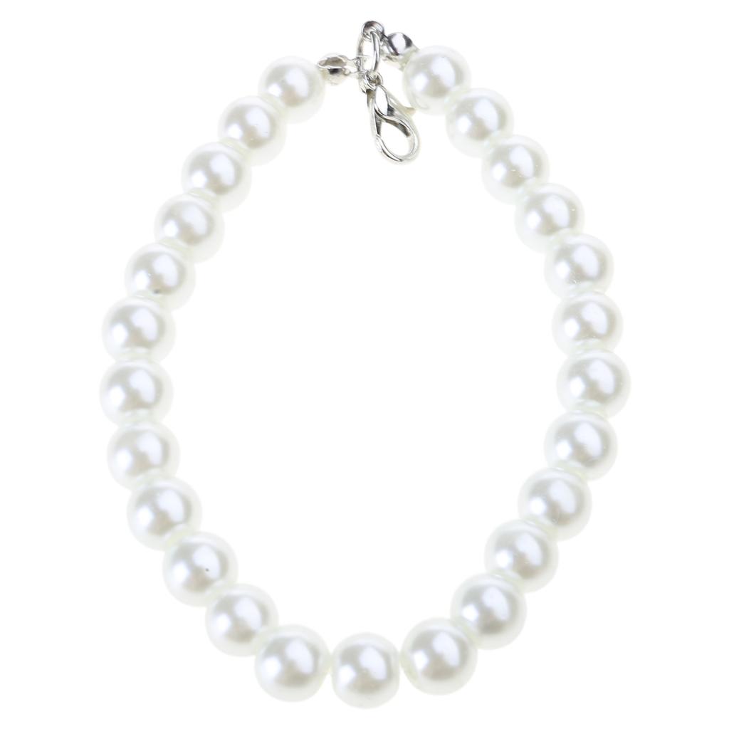 Elegant Faux Pearls Chain and Card Holder Necklace Keychain Photocard Sleeve Bag Pendant for Fashionable Women Girls