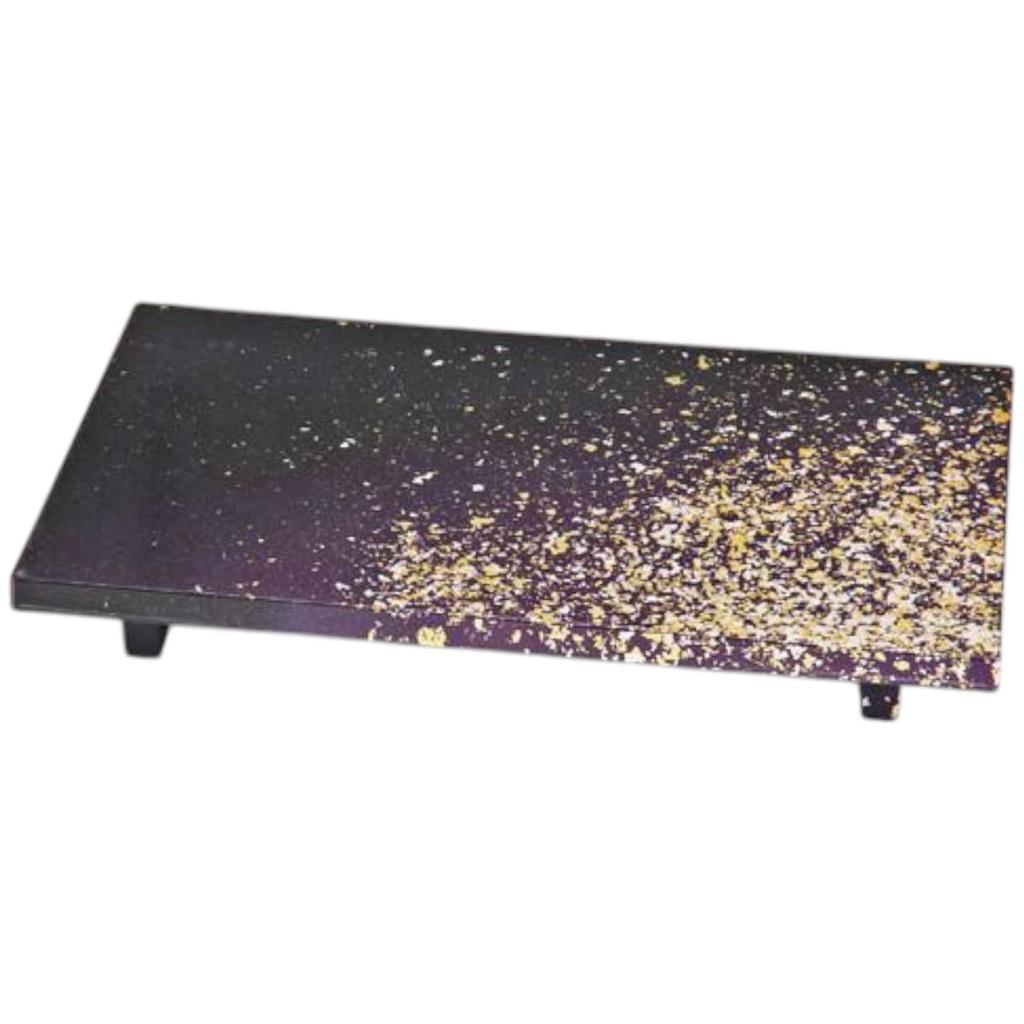 Premium Nigiri Sushi with Foil Dance Made in Japan J-Kitchens Plate, Single-Serve Stand, Design, Shatter-Resistant,