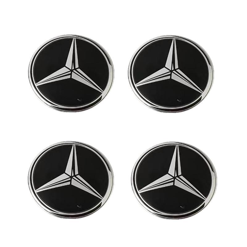 

New Hot 2026 4PCS 56mm 65mm Car Wheel Center Hub Emblem Sticker for MERCEDES BENZ W203 W204 W205 W209 W210 W211 W212 W176 W166 W 56mm
