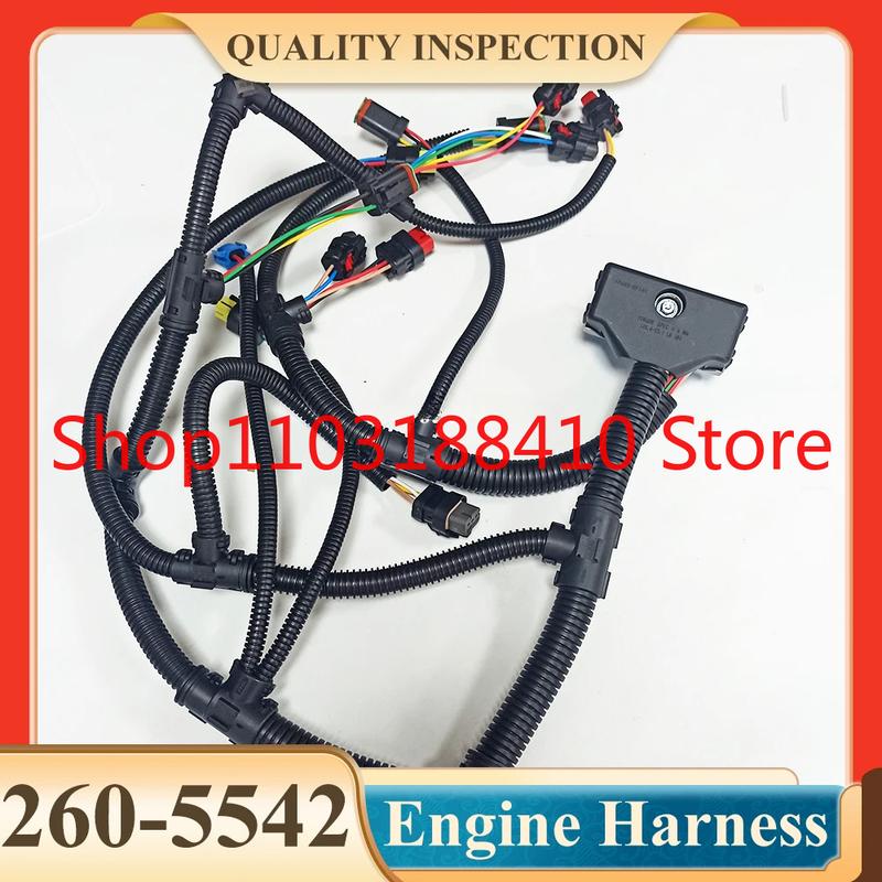 2605541 Excavator E323D C6.6 Wiring Harness 260-5541 260 5541 Engine Wire Harness 260-5542 2605542