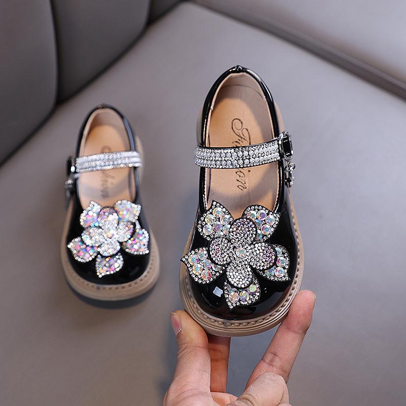 

Fashion Girls Shoes Summer New Kid Leather Shoe Soft Soled Princess Shoes Anti Slip Kid Performance Shoe Simple Girl Casual Shoe 21insole13.5cm чёрный