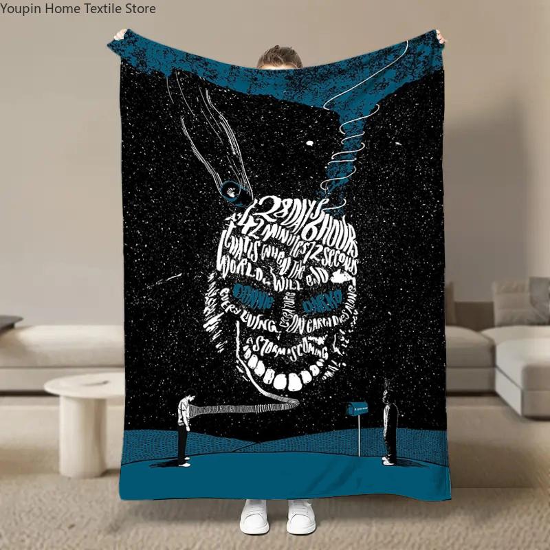 Coperta di Flanella Classico Film Horror Donnie-Darko Morbida per Bambini e Adulti Copriletto Peluche per Divano Plaid Coperta Pranzo per Divano Letto
