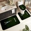 Messi 3pcs Pattern Flannel Nonslip Absorbent Washable Decorative Bathroom Home Toilet Seat Cover Mat Set