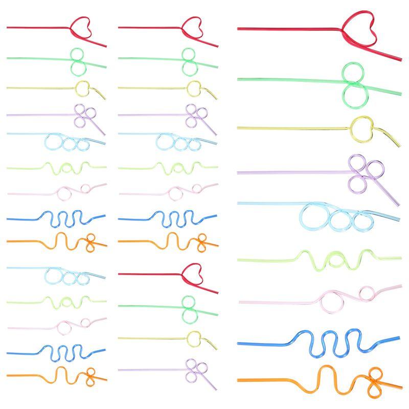BAAU Children s Curly Party Straws, Crazy Party Straw Curling Novel Straws, For Party Bag Fillings, 36 Pieces