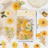 40pcs/bag Vintage Gilding Green Leaf Flower Notebook Decorative Stickers DIY Decorative Stickers for Scrapbooking Label Diary