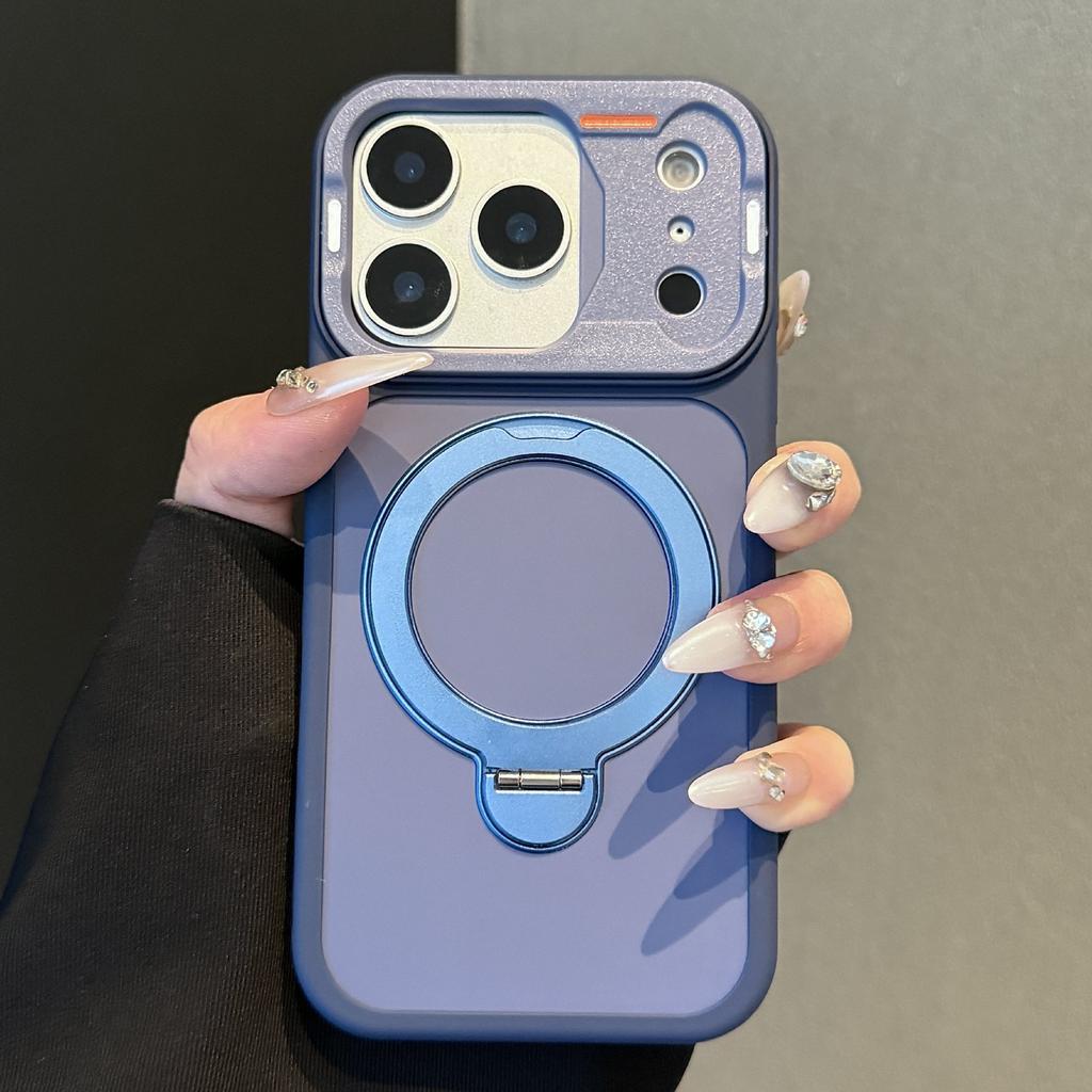 Applicable To Apple 17 Rotating Bracket Mobile Phone Case Yadun 360 Contrasting Color iPhone16ProMax Mobile Phone Case