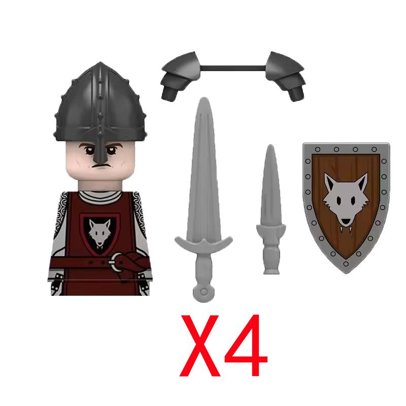 Military Medieval Building Blocks Napoleonic Wars Castle Knight Soldier Figures Weapons Guns British French Army Infantry MOC