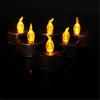 Black Flameless Votive Candle Battery Operated Flickering Light