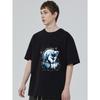 Black T-Shirt With Polar Bear And Iceberg Print And Russian Text For Casual Wear