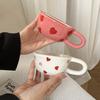 1Pc Love Ceramic Pair Cup, Creative Hand-Painted Ceramic Love Mug, Suitable for Home Decoration, Home Drinking Water