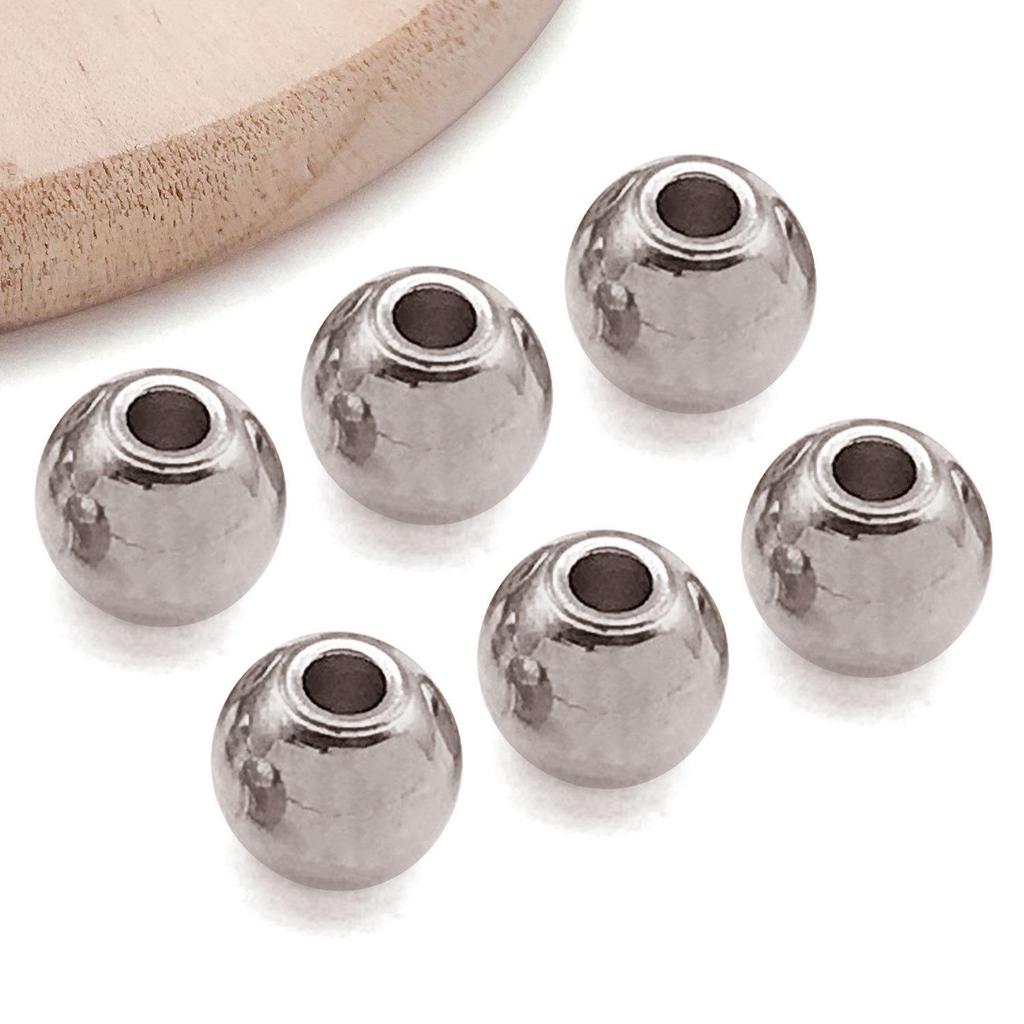18K Gold Stainless Steel Spacer Beads & Precision Steel Ball for Necklace/Bracelet DIY Jewelry Accessories.