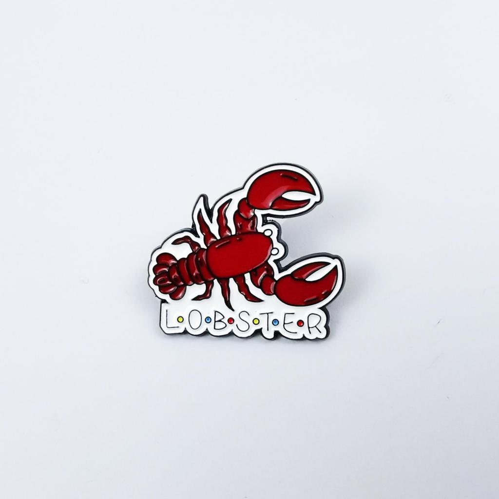 Personalized Cartoon Animal Brooch - Friends TV Show Badge with English Letter Alloy