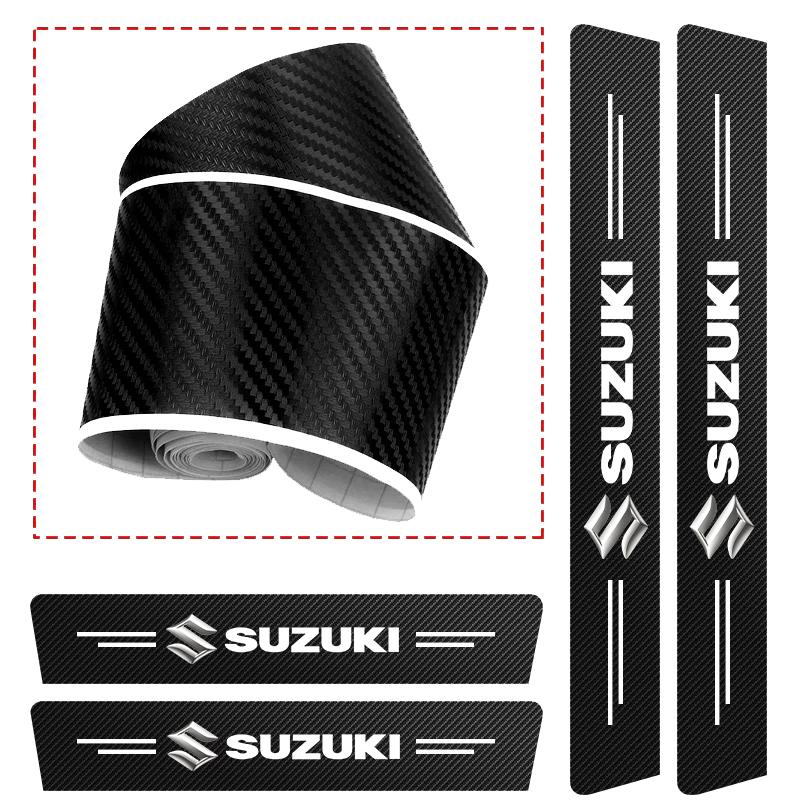 GMRT3 1/4/5 Pezzi Battitacco Decorazione in Fibra di Carbonio per Suzuki Celerio Swift Jimny Ignis SX4 Alto Scross Splash Swace