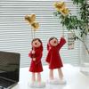 Creative Balloon Girl Home Decoration Living Room TV Cabinet Porch Light Luxury Decoration Office Desktop Decoration