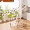 Adjustable Foldable Clothes Drying Rack for Indoor/Outdoor Use - Ideal for Bedroom, Balcony, and Baby Items.