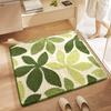 Tufting Square Bathroom Mat Floral Plants Bathmat Living Room Carpet Bedside Rug Soft Bedroom Floor Pad Aesthetic Home Decor